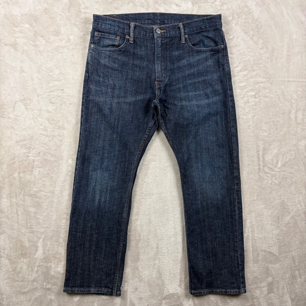 Levis 514 Relaxed Straight Fit Dark Indigo Denim Mens Jeans 36x30 5 Pocket